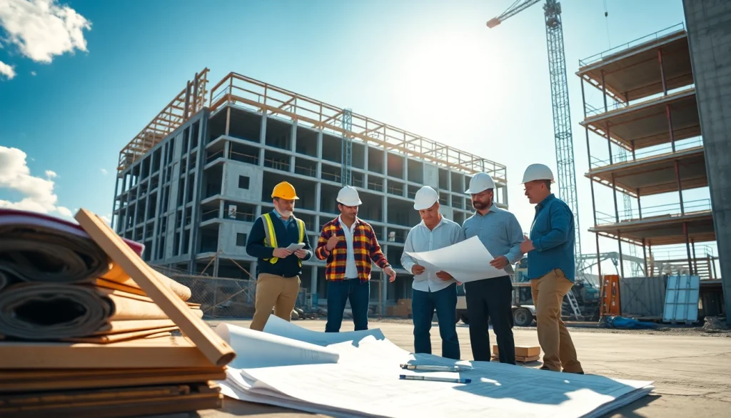 New Jersey Commercial General Contractor team collaborating on a construction project, showcasing professionalism.