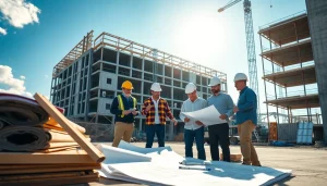 New Jersey Commercial General Contractor team collaborating on a construction project, showcasing professionalism.