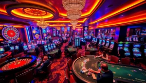 Experience thrilling gaming at https://febet8.com with luxurious casino tables and vibrant atmosphere.