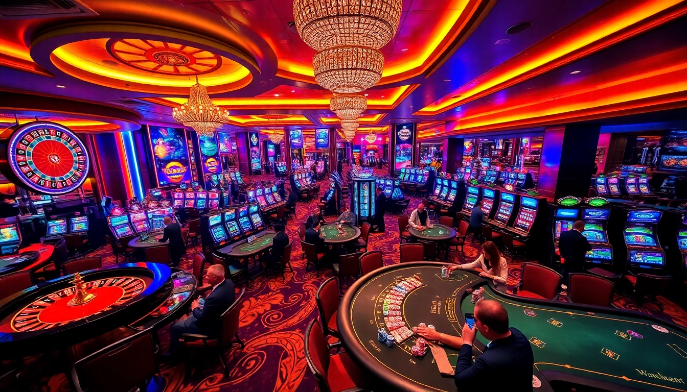 Experience thrilling gaming at https://febet8.com with luxurious casino tables and vibrant atmosphere.