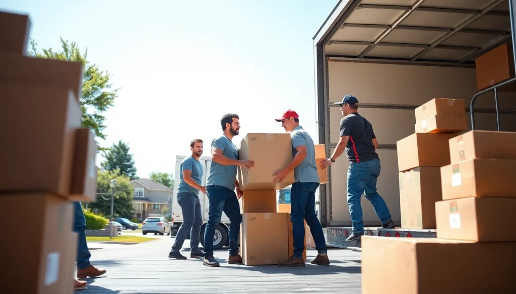 Efficient team during Long Distance Moving, loading furniture with care.