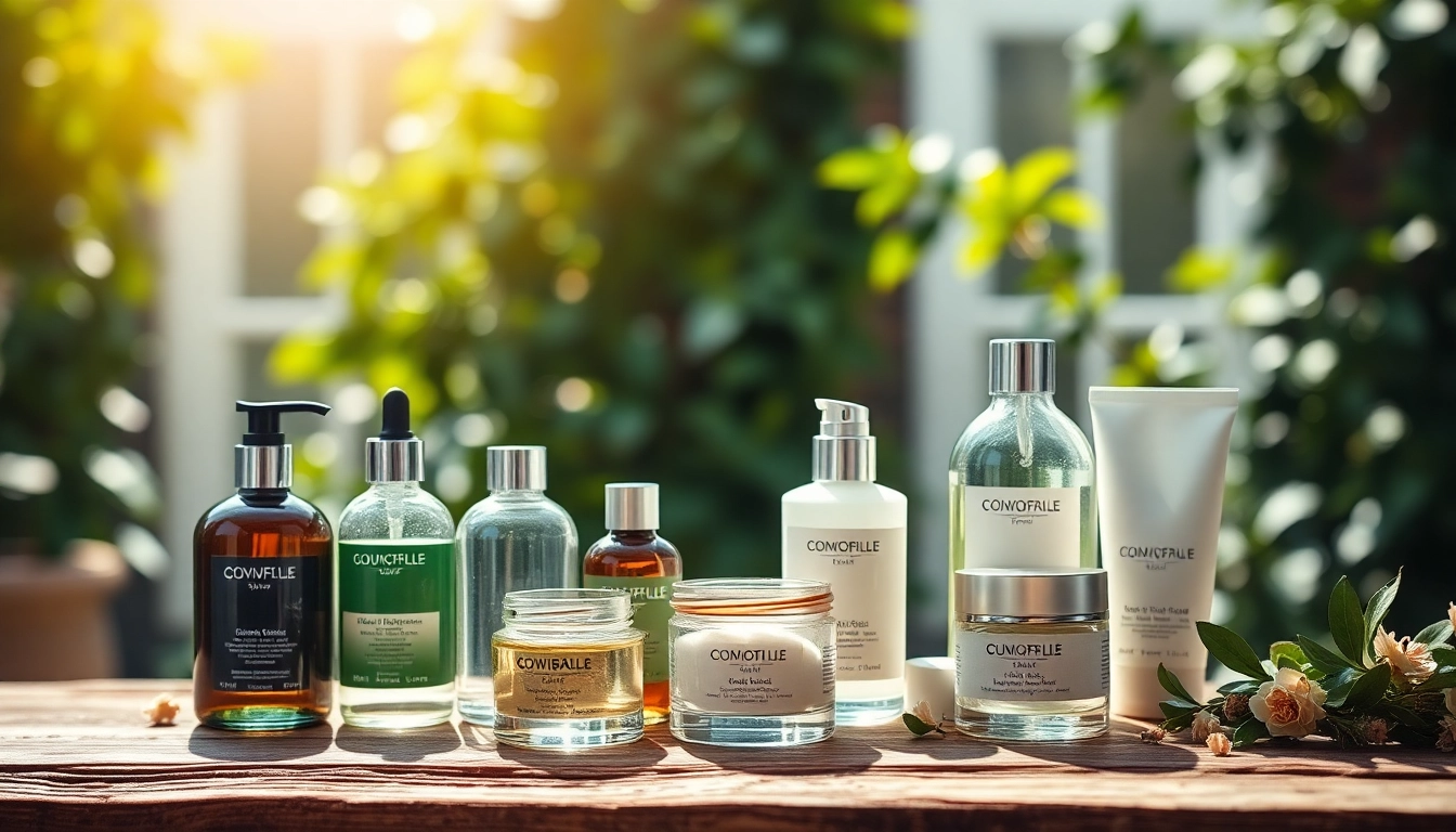 Ekologiska kosmetika, natūralioms odos priežiūros priemonėms, demonstruojančioms sveiką grožį.