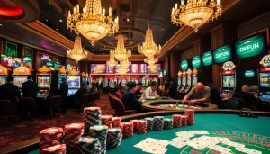 Join the excitement of OKFUN casino with vibrant slot machines and poker games.