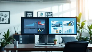 avral.net의 프로페셔널 디지털 작업 공간을 보여주는 이미지입니다.