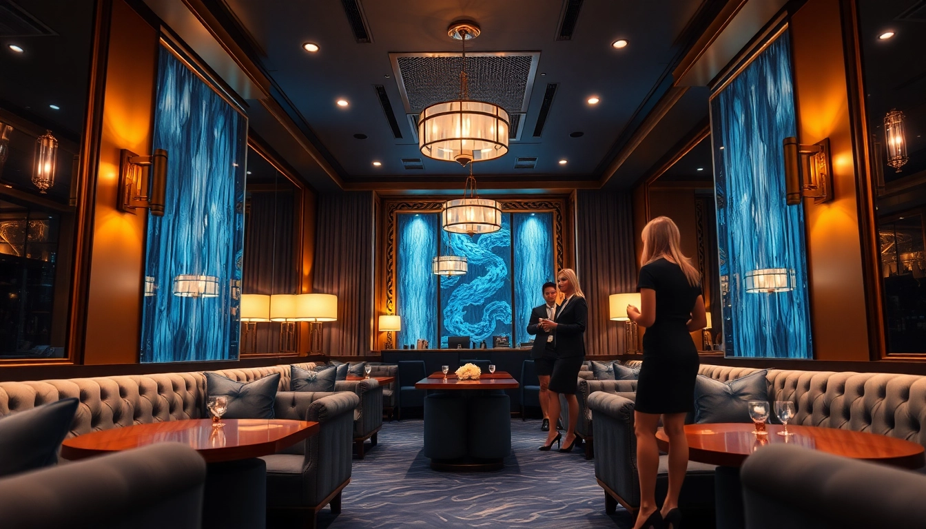 Upscale shirt room scene at gdmc.bio showcasing luxurious ambiance and friendly service.