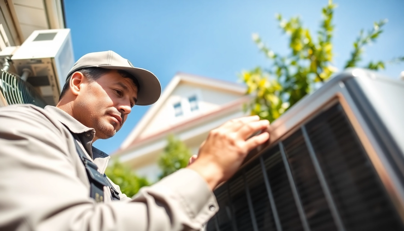 Expert technician providing HVAC repair somers ny in a serene residential environment.