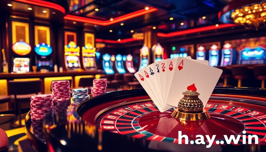 Engaging players at hay.win in a vibrant casino atmosphere with roulette and gaming excitement.