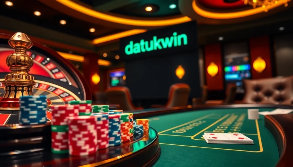 Rasakan sensasi datukwin di kasino mewah dengan meja-meja yang penuh warna dan permainan yang seru.