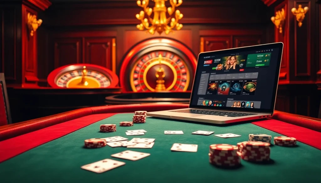 The hidden wiki offers insight into luxurious casino gaming with a vibrant poker table setup.