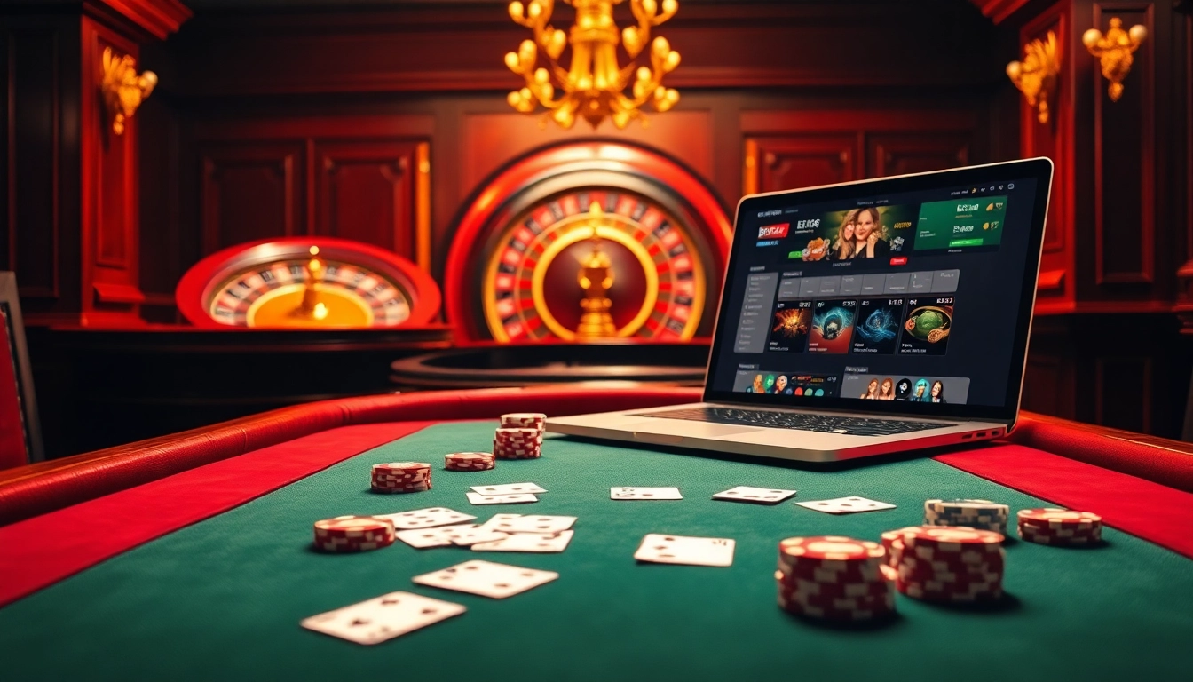 The hidden wiki offers insight into luxurious casino gaming with a vibrant poker table setup.