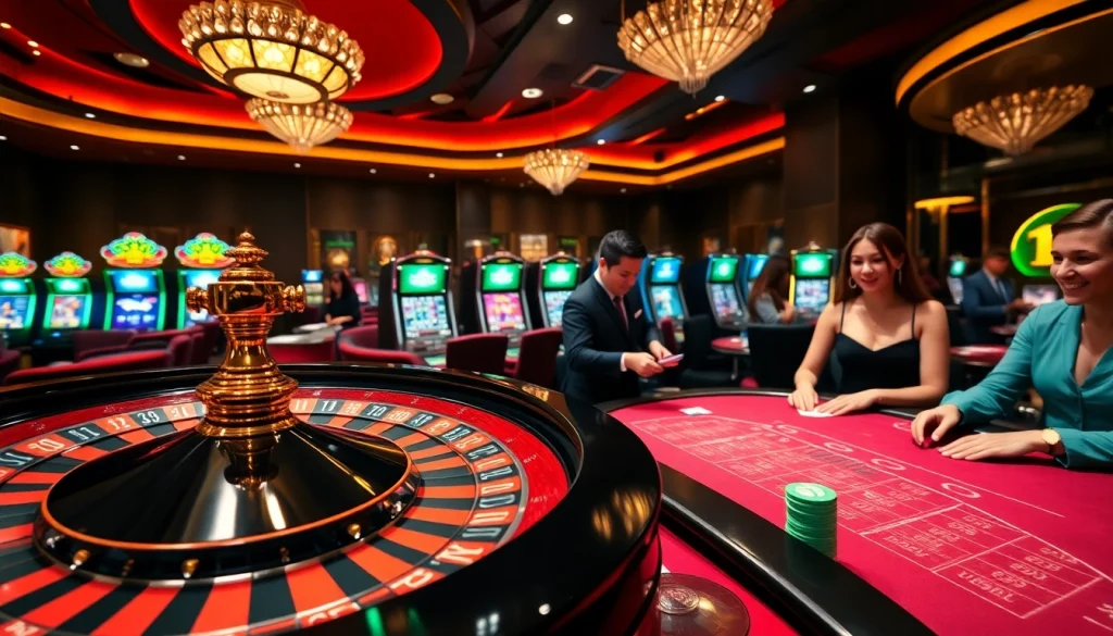 Play exciting games at link u888 casino with vibrant roulette wheels and colorful poker chips.