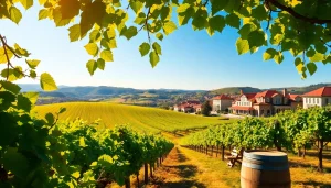 Experience Clarksburg, CA, with its beautiful vineyards and historical architecture in a vibrant landscape.