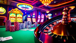 Players strategizing at a high-stakes table featuring tr88 betting and casino elements.