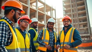 Team of diverse construction apprentices collaborating in the Carolinas, showcasing hands-on learning.