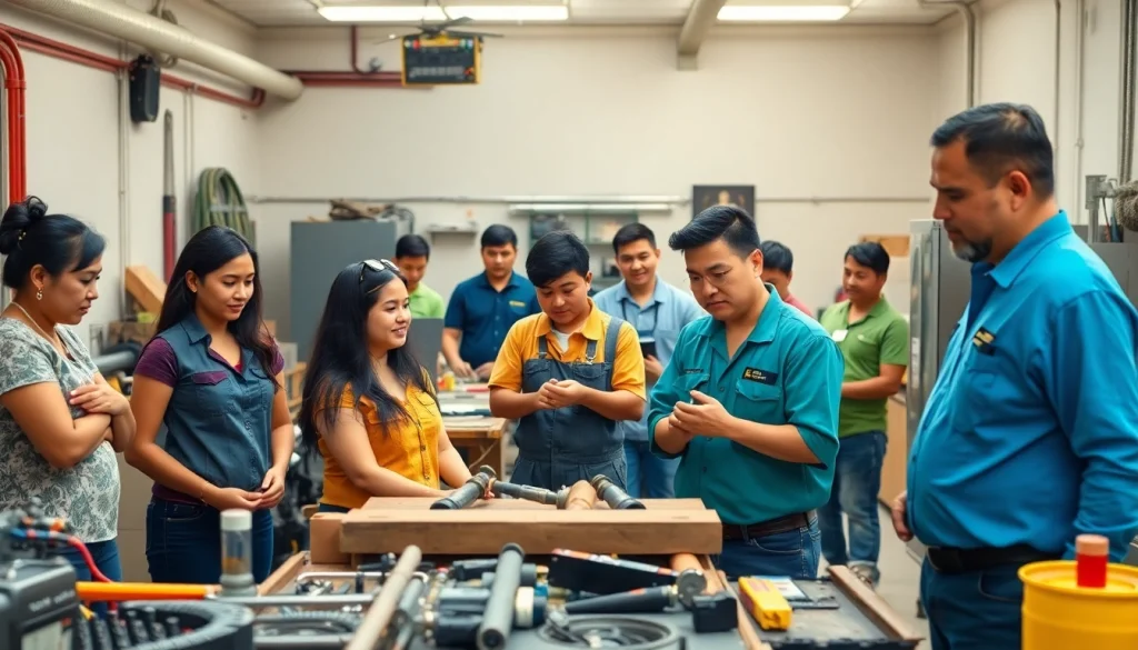 Engaged students learning at hawaii trade schools, mastering essential skills and tools.