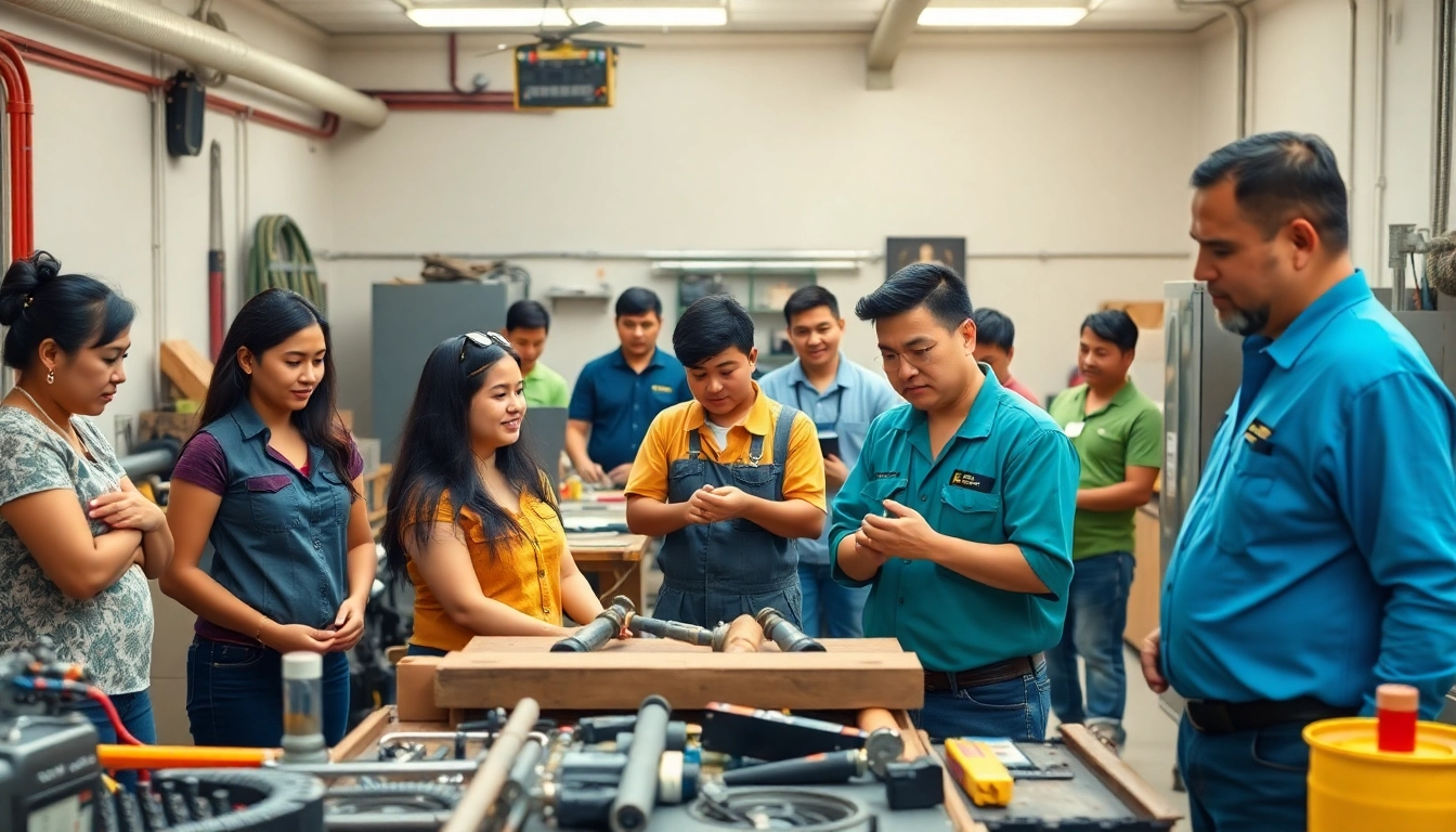Engaged students learning at hawaii trade schools, mastering essential skills and tools.