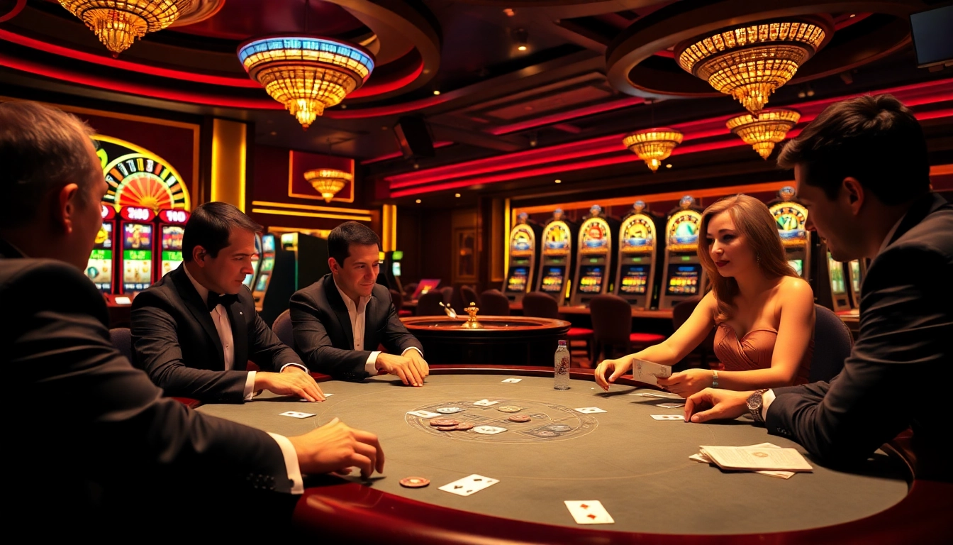 Engage with indoxxi-inspired luxury as players strategize their game at an elegant casino table.