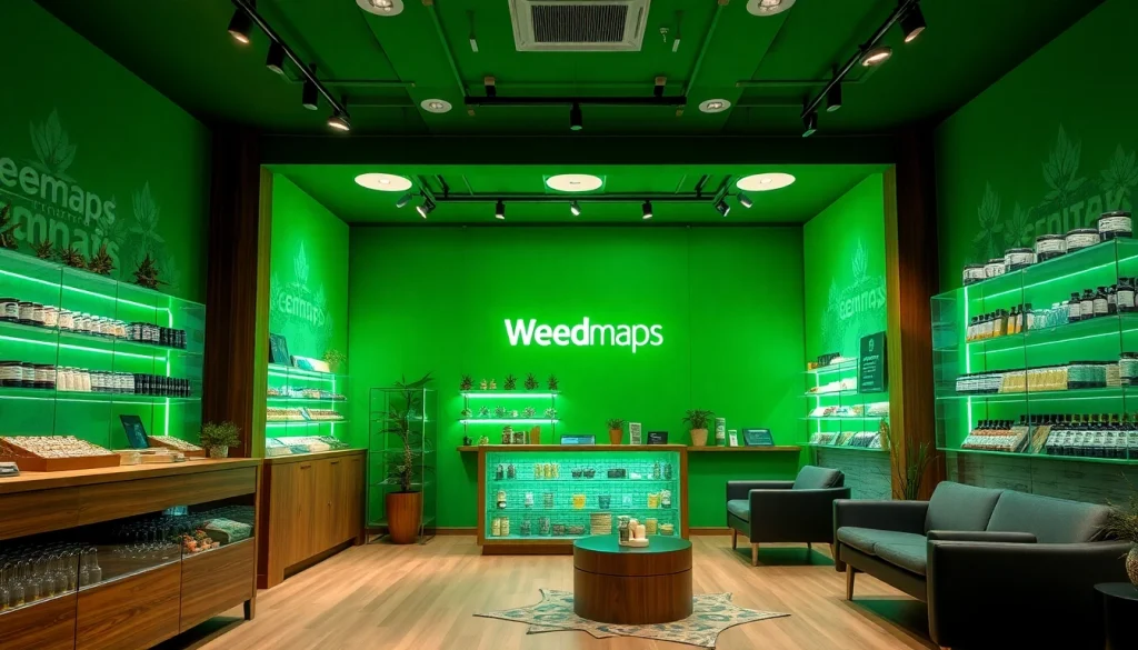 Erfahren Sie mehr über Weedmaps Lloret de Mar in einem einladenden Cannabis-Shop mit stilvollen Produkten.