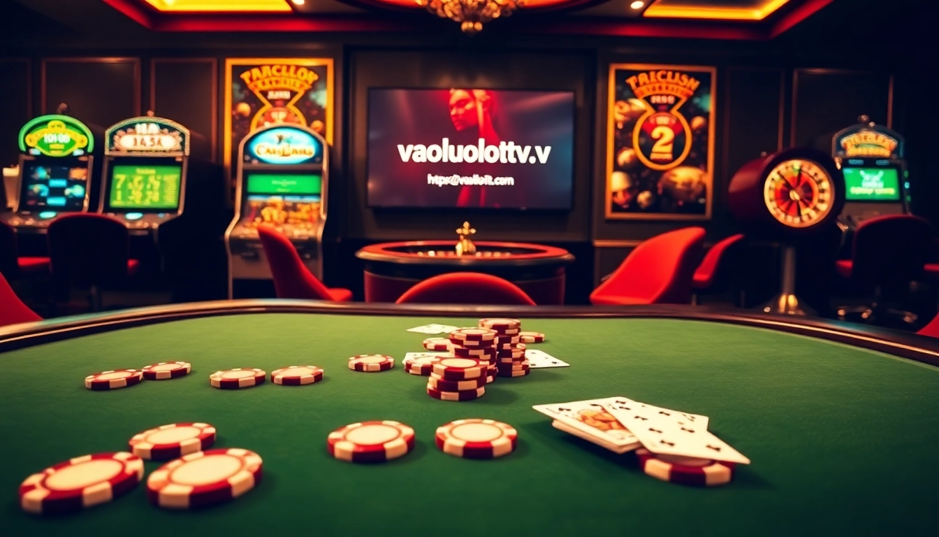 Experience thrilling gambling action with https://vaoluoitv.it.com featuring poker tables and vibrant slot machines.