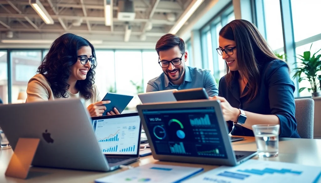 专业人士在现代办公环境中使用WPS下载软件。