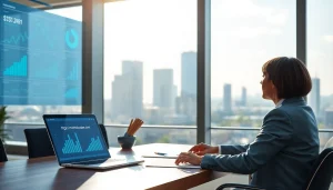 View financial advisor using https://m.check-rates.com in a consultation with digital tools.