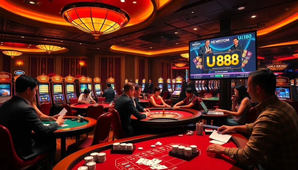Experience the thrill of uu88 casino gaming with vibrant slot machines and poker tables.