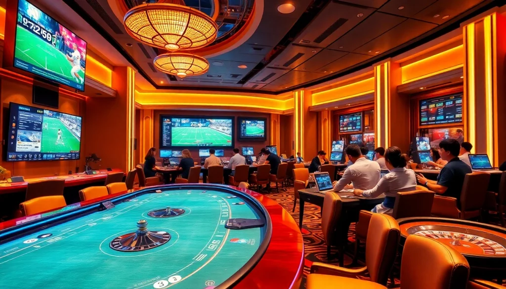 Experience thrilling PS99 thể thao betting action at an opulent casino.