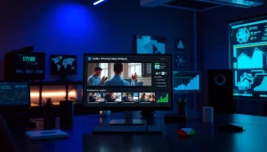 Transform video to prompt with AI in a modern workspace, showcasing innovative analysis.