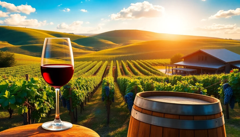 Discover the beauty of Clarksburg wineries with lush vineyards and a rustic ambiance.