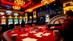 Betting enthusiasts enjoying a luxurious poker game featuring S8 chips and cards.