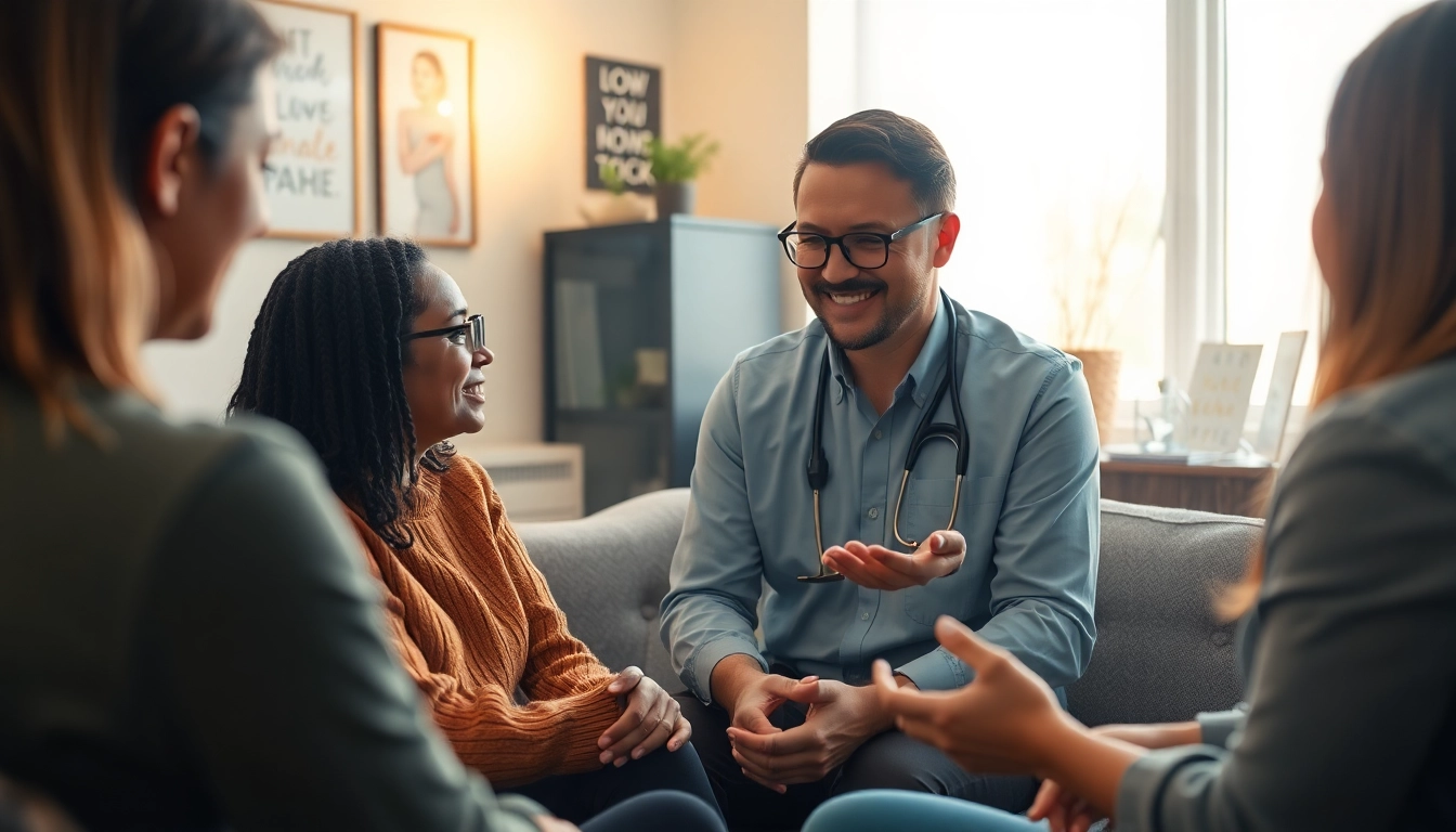 Promoting mental health awareness through a compassionate group therapy session.