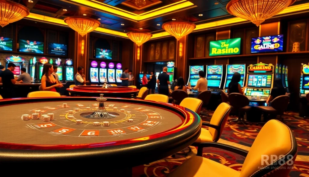 Experience exciting gameplay at RR88's luxurious casino with vibrant tables and modern interfaces.
