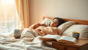 回復を促す安らぎの要素を添えた、風邪を一晩で治す方法を示す心地よい寝室の情景。