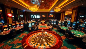 Experience the thrilling atmosphere of TV88 with exciting casino games and vibrant players.
