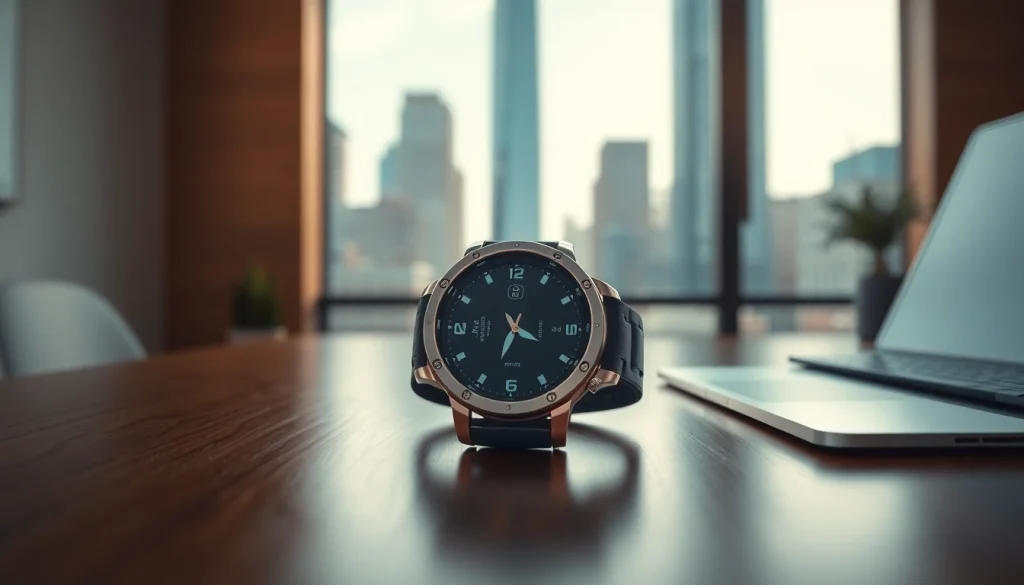 Showcasing the Explorer GPS Smart Watch with a sleek design and stylish features.