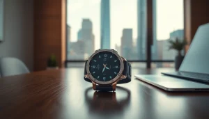 Showcasing the Explorer GPS Smart Watch with a sleek design and stylish features.