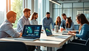 Klynt digital content creation tools displayed in a modern workspace fostering collaboration.