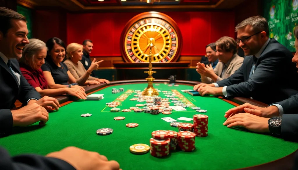 Engaging players experience excitement at a glamorous poker table in PS99COM.