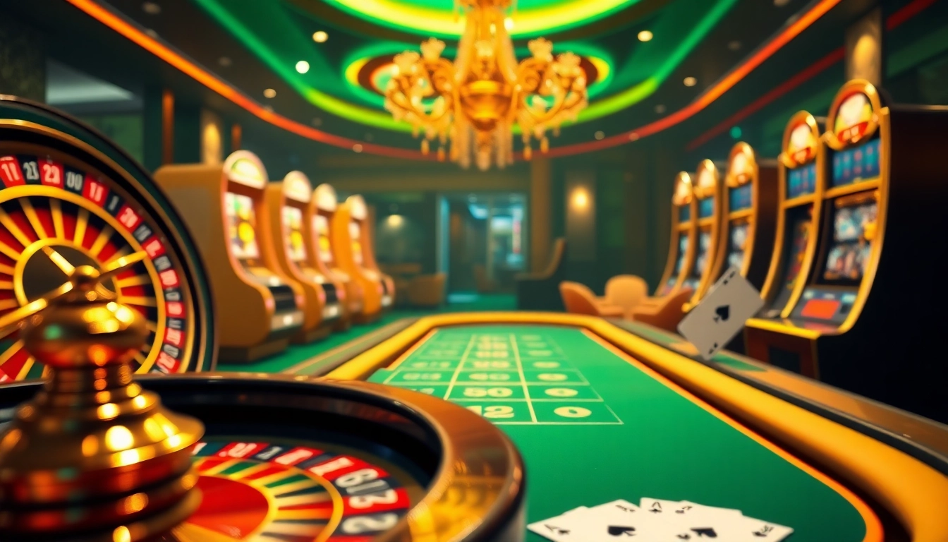 Découvrez l'excitation du casino en ligne avec des éléments de casino numérique vibrants comme la roulette et le poker.