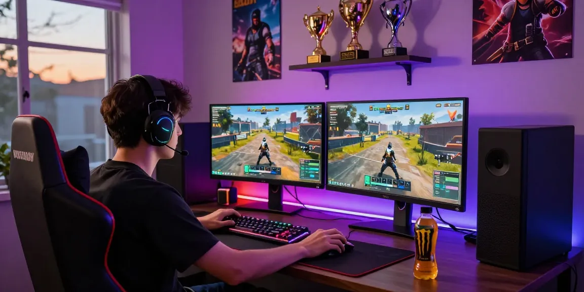 PUBG Cheat - Intense esports gaming scene with player focused on competitive gameplay.