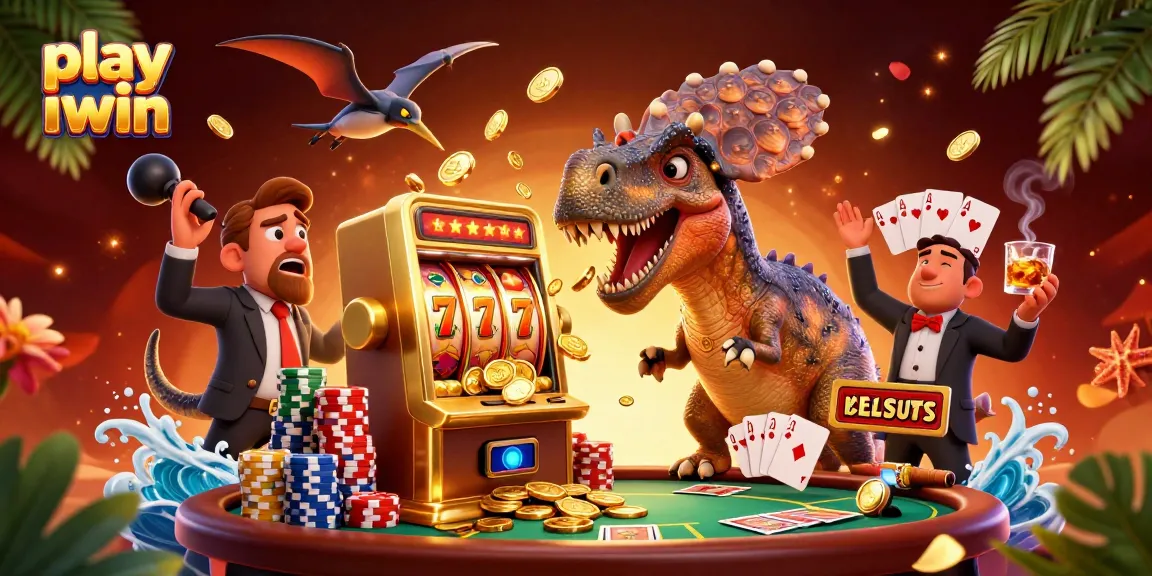 Experience the thrill and excitement to play iwin with dynamic characters in a vivid casino scene.